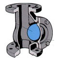 Ductiel ferro flange termina Ball Swing válvula de retenção Pn10, Pn16
